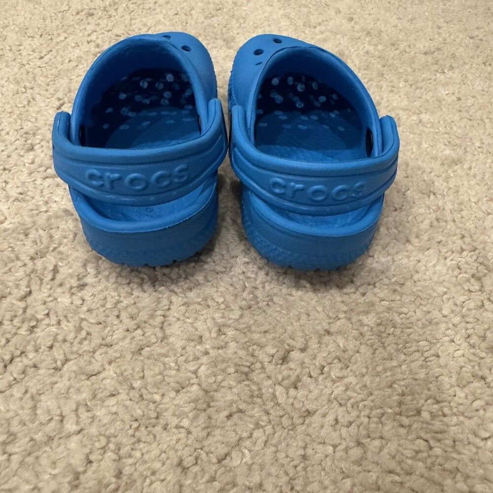 Crocs Classic Clog Toddler Kids Baby Size C5 Slip On Shoes Blue - Picture 5 of 7